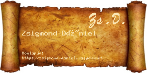 Zsigmond Dániel névjegykártya
